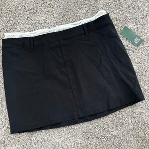 Wild Fable Black‎ Lace Trim Mini Skirt Womens Size m Casual Skater Skirt